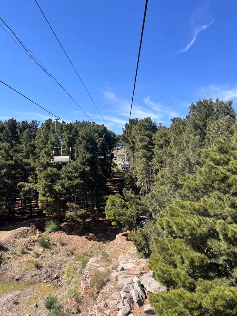 View from the lift at Cerro El Centinela